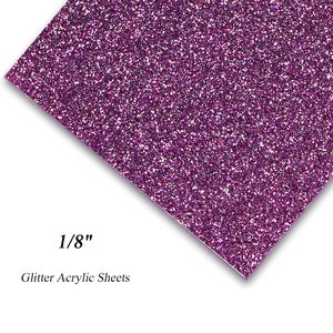 Multi-Color <b>Glitter</b> Acrylic Sheet Set Purple <b>Pink</b> Navy Gold 8x12 Inch 3mm 4 Pcs Assorted for DIY Craft & Ornaments - Product Image 3