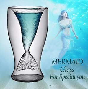 Vaso de Vino Brillante, <span class=keywords><strong>Taza</strong></span> de Café Transparente, Vaso para Leche, Whisky, Té, Cerveza, Creativo, Resistente al Calor, Doble Pared, <span class=keywords><strong>Azul</strong></span> - Product Image 3