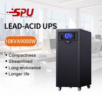 UPS Online Frekuensi Tinggi 10KVA/9000W Single Inlet dan Single Outlet Externa Heavy Duty