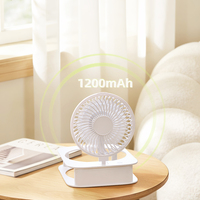 Vente en gros OEM Mini ventilateur de bureau portable rechargeable par USB avec batterie au lithium pour utilisation en extérieur avec emballage en boîte