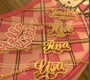 Collier unisexe personnalisé en acier inoxydable et plaqué or avec pendentif de dessin animé chaîne à maillons personnalisée bijoux de mode cadeau de fête - Product Image 3