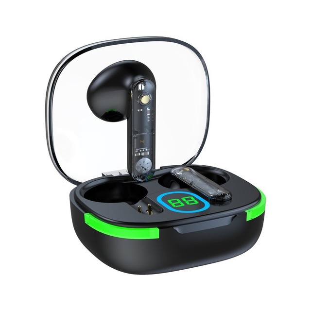 New Y80B Led Digital Display Transparent Tws 5.3 Digital Display Earphone in Ear E-sports Mini Wireless Earphone