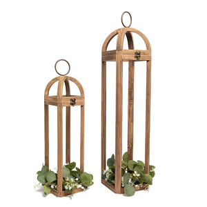 <span class=keywords><strong>Lanterne</strong></span> décorative de style farmhouse, support de <span class=keywords><strong>lanterne</strong></span> en bois massif, porte-bougie artisanal de qualité supérieure, durable, pour intérieur et extérieur, décoration de mariage et de jardin - Product Image 1