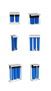 ADREAM TECH-carcasa de filtro de agua tipo O, carcasa transparente blanco y azul para ósmosis inversa, 10 pulgadas - Product Image 4