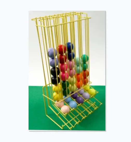 Personalizado Metal Golf Ball Cesta Miniatura Display Rack, suporte De Bola De Golfe