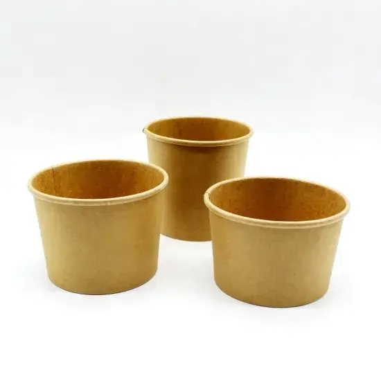 Compostable Eco-Friendly Biodegradable PLA Lined Paper Soup Cup 14oz soup paper bowl