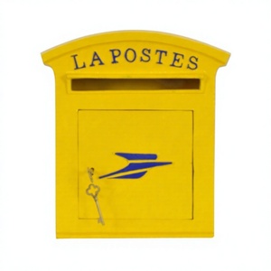 Boîte aux lettres de la meilleure qualité LA POSTES Boîte aux lettres finie à revêtement jaune Porte et boîte aux lettres murale à prix compétitif - Product Image 1