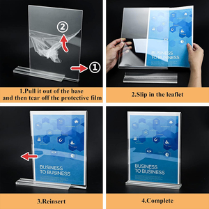 8.5x11 hai mặt t hình dạng Flyer chủ rõ ràng Acrylic dấu hiệu đứng hiện đại xách tay PMMA nhựa hình ảnh giấy khung hiển thị - Product Image 2