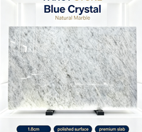 Pierre Fantaisie en Cristal Bleu, Marbre Naturel d'Excellente Qualité, Épaisseur 1,8 cm, pour Murs Décoratifs et Salles de Bain