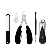 Kit de manucure de luxe en acier inoxydable de haute qualité pour hommes avec logo et boîte personnalisés