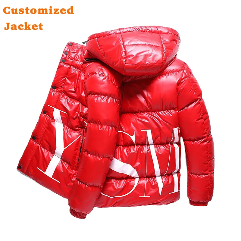 Custom Printed Padded Coats Bubble Clothing Outdoor Zipper Windbreaker with Logo Puffer Manufacturer Warm Winter Men Jacket