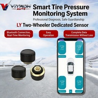 Sensor TPMS Universal BLE 5.0 con Soporte para Aplicaciones Android e iOS, Antirrobo e Impermeable para Auto y Motocicleta