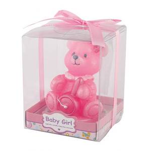 Teddy Pink H75 MM <b>Novelty</b> <b>Candle</b> - Product Image 2