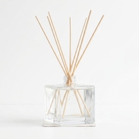 Vente en gros usine – Diffuseur à bâtonnets en verre carré au design simple, 500 ml, contenant en verre carré à paroi épaisse