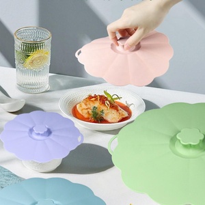 Household Flower Shape Cookware Lid Silicone Bowl Pans Pots Lids BPA Free 5 Pcs Set Silicone Fresh Keeping Sealing Silicone Lid - Product Image 3