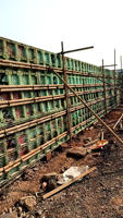 Coffrage en plastique ABS réutilisable haute résistance pour la construction de murs, colonnes et dalles de villas, et de bâtiments de grande hauteur en béton