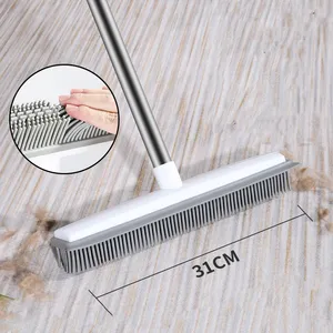 <span class=keywords><strong>Balai</strong></span> <span class=keywords><strong>en</strong></span> <span class=keywords><strong>silicone</strong></span> anti-rayures pour enlever les poils d'animaux, idéal pour les sols, les tapis, les carreaux, les fenêtres et les jardins - Product Image 1