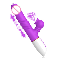 Vibrateur puissant pour femmes avec stimulation du point G et massage clitoridien, 10 modes de vibration et de succion, rechargeable par USB