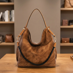 Sacs à main en cuir véritable imperméables et thermiques BS International pour femmes, personnalisables avec logo, deux fermetures éclair, bandoulière simple, 1L, pour voyage - Product Image 4
