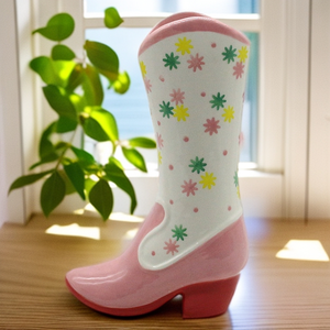 Custom Modern Ceramic <strong>Cowboy</strong> <strong>Boot</strong> Vase Tabletop Flower <strong>Planter</strong> for Indoor Home Decor - Product Image 4