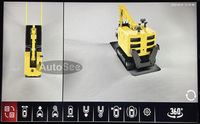 Digger Excavator Loader 360 Degrés Caméra 3D Oiseau Vue Panoramique Avant Arrière Côté Surround Parking Inverse Aide 4 Voies DVR Système