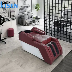 Kisen bonne qualité salon tête spa équipement électrique table de massage du dos thai lavage des cheveux shampooing lit de massage