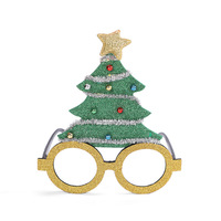 Lunettes de Noël lumineuses personnalisées, nouveau style, avec décorations sapin et Père Noël, petit cadeau jouet pour fête de fin d'année, vente en gros