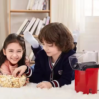 Machine à Popcorn Électrique Portable Automatique à Air Chaud 220V avec Couvercle Supérieur pour Cuisine – Mini Popcorn Maker Rapide