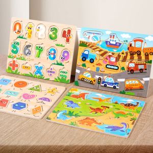 Rompecabezas de madera con forma de letras del alfabeto, números, vehículos, animales y formas para niños y niñas pequeños. - Product Image 6