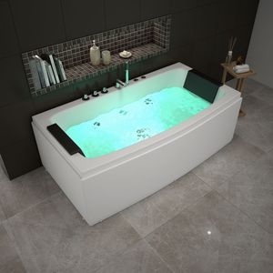 Vasca Idromassaggio Rettangolare Premonition per 2 Persone con 12 Getti, Design Ecologico e Funzioni di Illuminazione Colorata - Product Image 1