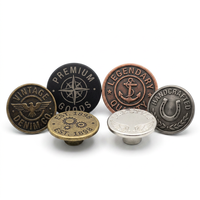 Boutons de jeans en alliage de zinc moulé sous pression, personnalisés, écologiques, résistants, de haute qualité, sans couture, en vrac