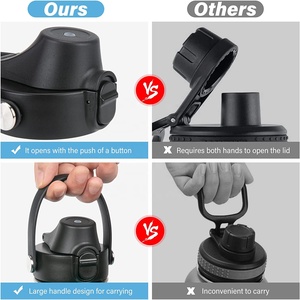 Thermos en acier inoxydable <span class=keywords><strong>Hydro</strong></span> 12oz 18oz 32oz 40oz 64oz à large ouverture pour le camping, anti-fuite, sans BPA, isolation thermique, couvercle rabattable - Product Image 3