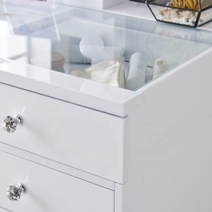 Bán buôn Trắng make up bảng bàn trang điểm với Tủ lưu trữ gương ánh sáng ngăn kéo <span class=keywords><strong>Vanity</strong></span> - Product Image 4