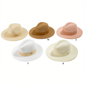 Chapeau Fedora avec décoration en ruban, 180 pièces, couleurs assorties, protection solaire d'été, large bord, accessoire de mode élégant - Product Image 2