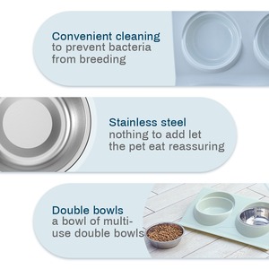 Moldura de aço inoxidável para animal de estimação, alimentador para cães e gatos