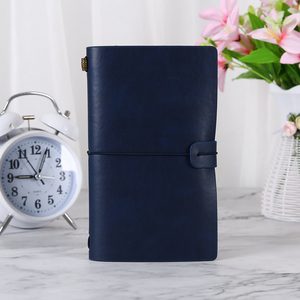 Retro Travel Ledger Creative Notebook <strong>Journal</strong> Notebook logo Customizable Academic Diary A6 Pu Leather Hardcover Notepad - Product Image 5