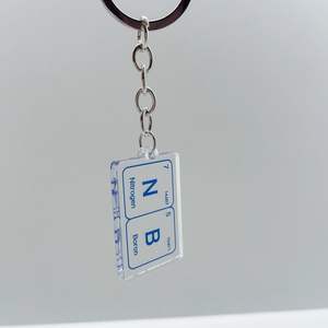 Tabla periódica de elementos química llavero divertido acrílico escuela estudiante Ba Bi Es Be Ni Ce llavero colgante regalo del Día del maestro - Product Image 3