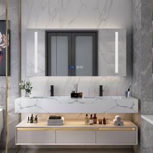 84英寸浴室橱柜镜子梳妆台酒店浴室梳妆台厂家双水槽 - Product Image 2