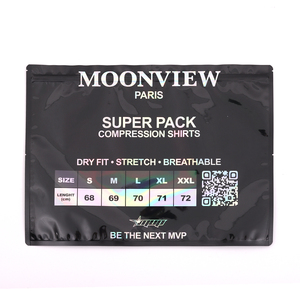 Bolsa con Cierre Hermético de 3 Lados y Acabado Mate, Directo de Fábrica, para Empacar Ropa Interior, Camisetas y Prendas de Vestir, MOQ Bajo, OEM, ODM - Product Image 2