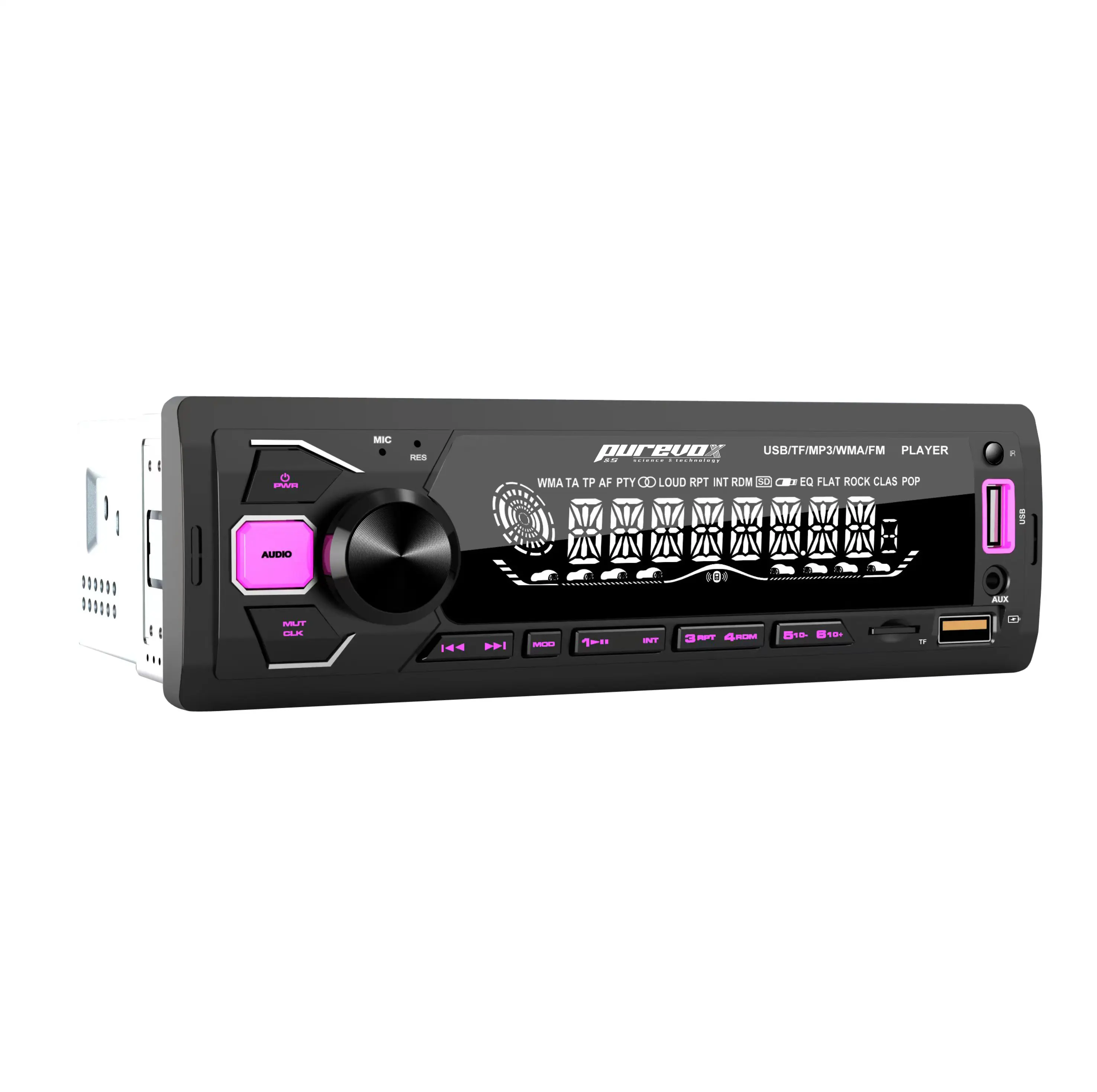 1 Din 테이프 레코더 MP3 플레이어 FM 오디오 스테레오 USB/SD AUX 입력 포트 블루투스 자동 라디오 자동차 라디오