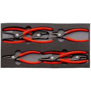 KNIPEX 00 20 01 V02 Precision Circlip <b>Pliers</b> <b>Set</b> in Foam Inserts 6-piece - Product Image 1