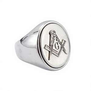 <b>Mens</b> Gemstone <b>Rings</b> Stainless Steel Wedding Engagement Pearl Rotatable <b>Rings</b> with <b>Titanium</b> Steel Chain - Product Image 3