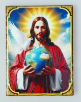 Ensemble de sous-verres en céramique écologiques religieux, design artistique chrétien Jésus, résistant à la chaleur, décoration d'intérieur, tapis de boisson, cadeaux en gros
