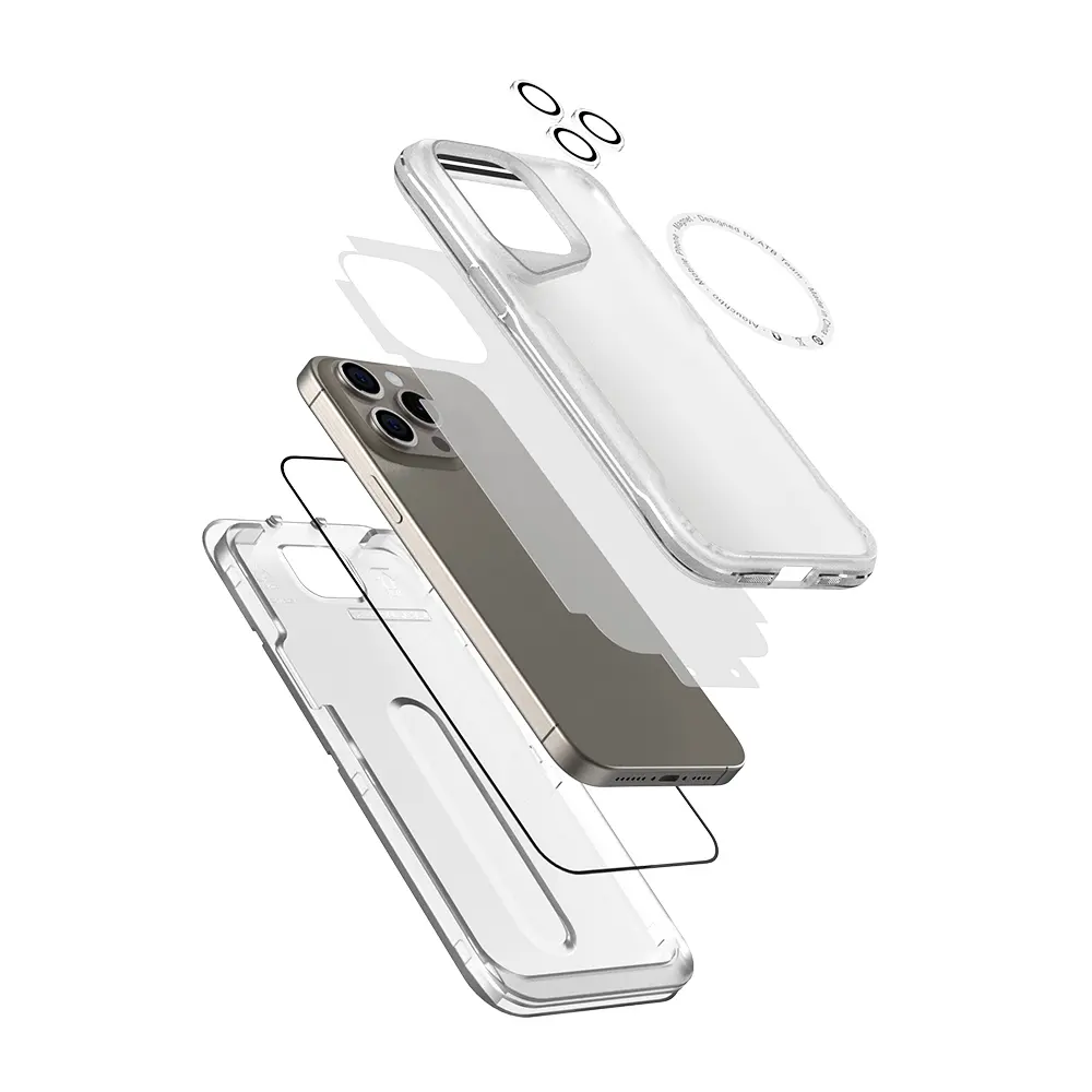 एटब मैट फोन एक्सेसरीज़ 1 में सभी 1 सेट फ्रॉस्टेड फोन केस टेम्पर्ड ग्लास स्क्रीन प्रोटेक्टर iPhone 15 14 13