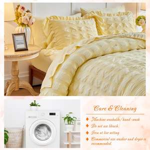 <span class=keywords><strong>Copripiumino</strong></span> Seersucker in poliestere <span class=keywords><strong>copripiumino</strong></span> giallo Custom <span class=keywords><strong>copripiumino</strong></span> per ragazze <span class=keywords><strong>copripiumino</strong></span> per letto <span class=keywords><strong>singolo</strong></span> - Product Image 4