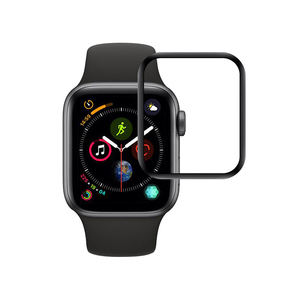 Couverture de protection d'écran de montre incurvée 3D pour <span class=keywords><strong>Apple</strong></span> <span class=keywords><strong>Watch</strong></span> <span class=keywords><strong>44mm</strong></span> 40mm Iwatch écran en verre trempé de protection bord rond colle complète - Product Image 2