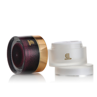 Contenants cosmétiques de luxe 10ml 50ml, pot rond en acrylique blanc nacré violet pour emballage de soins de la peau