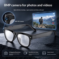 Nouvelles lunettes intelligentes avec caméra 8 mégapixels, reconnaissance d'objets en temps réel, traduction, enregistrement vocal pour appels, lunettes intelligentes