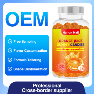 Bonbons gommeux à la pectine de jus d'orange mandarine personnalisable 60 grains par <span class=keywords><strong>bouteille</strong></span> Emballage au poids saveur forme OEM - Product Image 3
