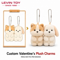 Porte-clés en peluche personnalisé, adorable animal en peluche, breloque magnétique pour sac, lapin, ours, panda, chat, chien personnalisé, jouet pour cadeaux de la Saint-Valentin